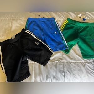Adidas Cotton Big Boys Shorts 3 Stripe NEW NWT 3 Pairs